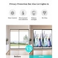 thumbnail image 4 of Window Privacy Film Spring Lavender Stained Glass Window Film Decorative Sun Block Window Cover Botanical Watercolor Purple Flower Vase Window Clings Static Adhesive Sticker for Bathroom 23.6"x59", 4 of 7
