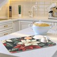 thumbnail image 6 of Yayeee Dish Drying Mat for Kitchen Counter 16"x18" Microfiber Absorbent Pad, White Christmas Leaves, 6 of 7