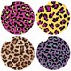 thumbnail image 1 of Paquete de 4 posavasos para coche, posavasos de cerámica absorbente con estampado de leopardo, posavasos para portavasos, con una muesca para el dedo para una fácil extracción Xemadio LRWJ901-2, 1 of 9