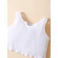 thumbnail image 5 of Coduop Kids Girls Summer Outfit Set Ribbed Sleeveless Tank Tops and Shorts 2Pcs Clothes Set, 5 of 8