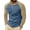 Blue, variant on Men's Tops Crew Neck Regular Fit T Shirts for Man Basic Color Block Long Sleeve Mens Clothing for Autumn Mornings and Cool Evening Walks S-3XL