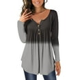 thumbnail image 2 of Fesfesfes Sweatshirt for Women Casual Tops Hide Belly Long Sleeve T-Shirts Cute Flowy Tunic Blouses Under $10, 2 of 7