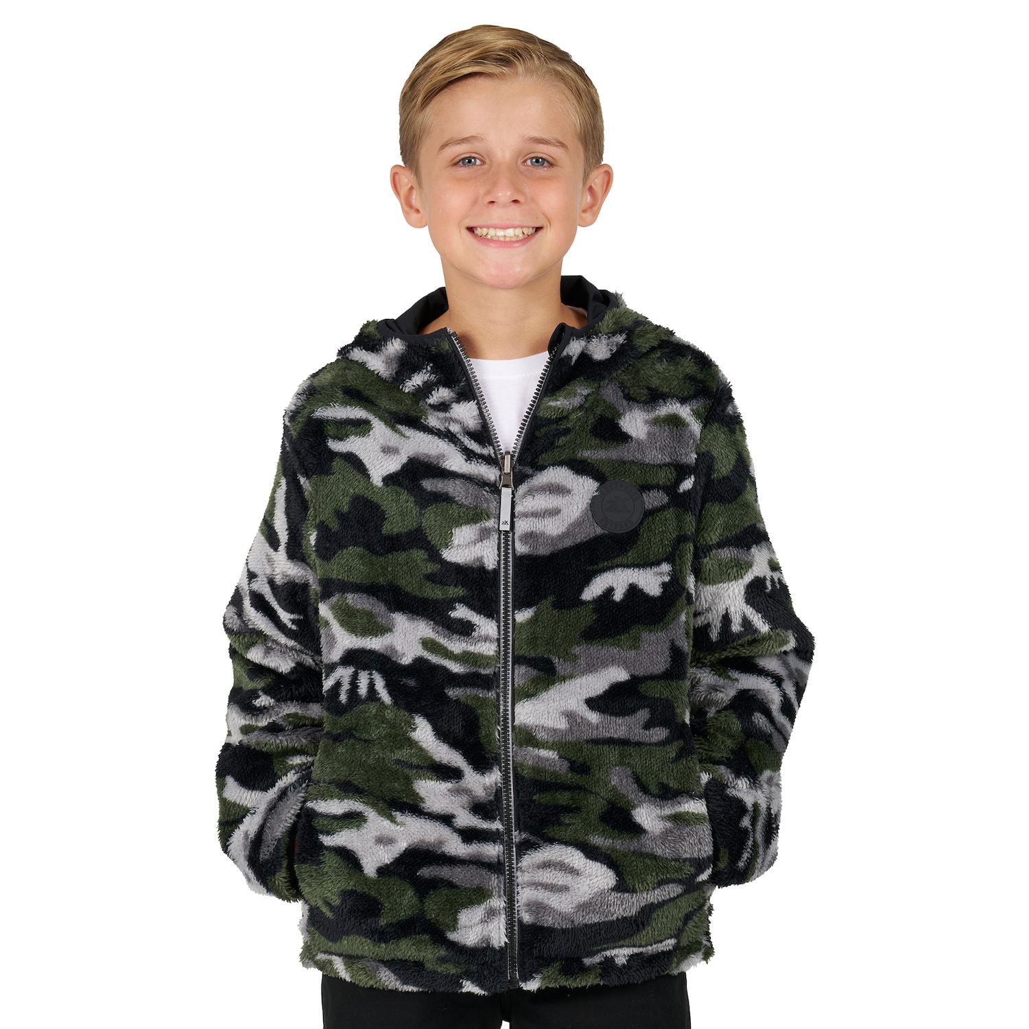 Boys 4-20 ZeroXposur Fuzzy Reversible Jacket Color: Black Boys 4-20 ZeroXposur Fuzzy Reversible Jacket Color: Black