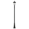 thumbnail image 2 of 3 Light Outdoor Post Mount Lantern In Gothic Style 12.38 Inches Wide By 118.25 Inches High Z-Lite 533Phb-519P-Bk, 2 of 2