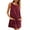 WineRed, variant on Lentta Women's Casual A Line Corduroy Mini Dress Loose Fit Square Neck Overall with Pockets