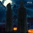 thumbnail image 4 of Cape de Costume de Sorcier Cosplay Halloween avec Capuche pour Femmes Hommes Fête 150cm, 4 of 7