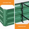 thumbnail image 5 of Uforic 12ftx4ft Extra-Large Raised Garden Bed Kit,Outdoor Galvanized Metal Patio Planter Box with Safety Rubber & Ground Nails&Gloves, for Vegetables Flowers,Green, 5 of 9