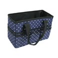 thumbnail image 4 of Bolsa organizadora de manualidades, bolsa de mano para guardar herramientas de pintura, organizador de papelería Azul oscuro, 4 of 9