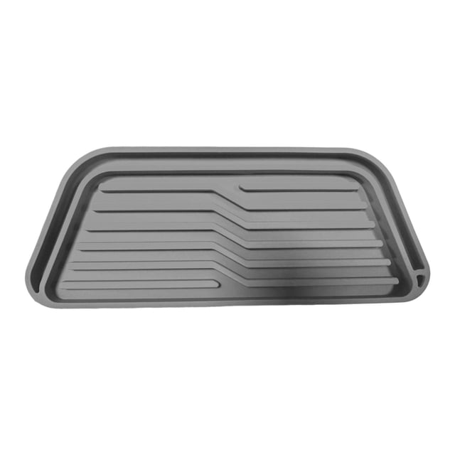 Bandeja de goteo para refrigerador, evita derrames de agua, drenaje reutilizable para refrigerador Gris