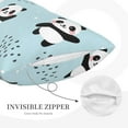 thumbnail image 5 of Naloa Cute Panda Bear Pillowcase, Throw Pillowcase, Wrinkle-Free, Stain-Resistant with Hidden Zipper for Bedroom Sofa - 20"x30", 5 of 9