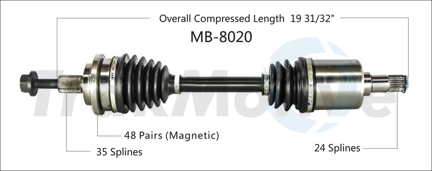 Trakmotive CV Axle Shaft Assembly Mercedes‑Benz