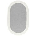 thumbnail image 4 of nuLOOM Indoor/Outdoor Braided Solid Border Delaine Area Rug, 2' 6" x 8', Oval, Delaine Grey, 4 of 6