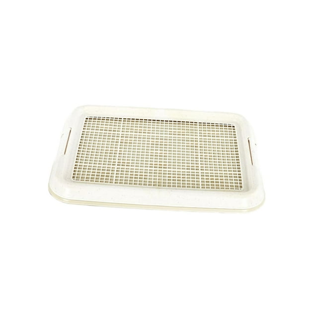 Xuanheng Dog Potty Toilet Training Tray Indoor Mesh Training Tray for Small Size Dogs White