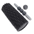 thumbnail image 3 of Juego de rodillos de masaje de espuma para relajar músculos huecos, portátil, para fitness, yoga, cintura, cuello y espalda, traje negro de cuatro piezas., 3 of 14