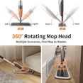 thumbnail image 5 of SEFREG Spray Mop for Multi-Surface Heavy-Duty Cleaning with 4 Washable Microfiber Pads,Refillable Bottle,Functional Scraper,360°Rotating Head,One-Handed Operation,Wet/Dry Use,Rust-proof Aluminum Pole, 5 of 14