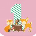 thumbnail image 4 of Inktastic One Years Old with Woodland Animals Boys or Girls Baby Bib, 4 of 4