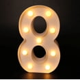 thumbnail image 1 of Decorative Letters Alphabet Letter LED Lights Luminous Number Lamp Decoration Battery Night Light Party Baby Bedroom Decoration, 1 of 5