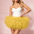 thumbnail image 6 of QSAWXQZ Women Tutu Skirt High Waist Elastic Waisted Pleated Tulle Dress up Skirt Party Free Size, 6 of 7