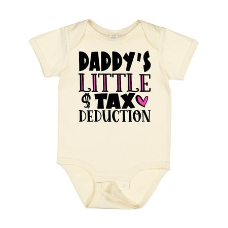 

Inktastic Daddy s Little Tax Deduction Pink Hearts Gift Baby Boy or Baby Girl Bodysuit