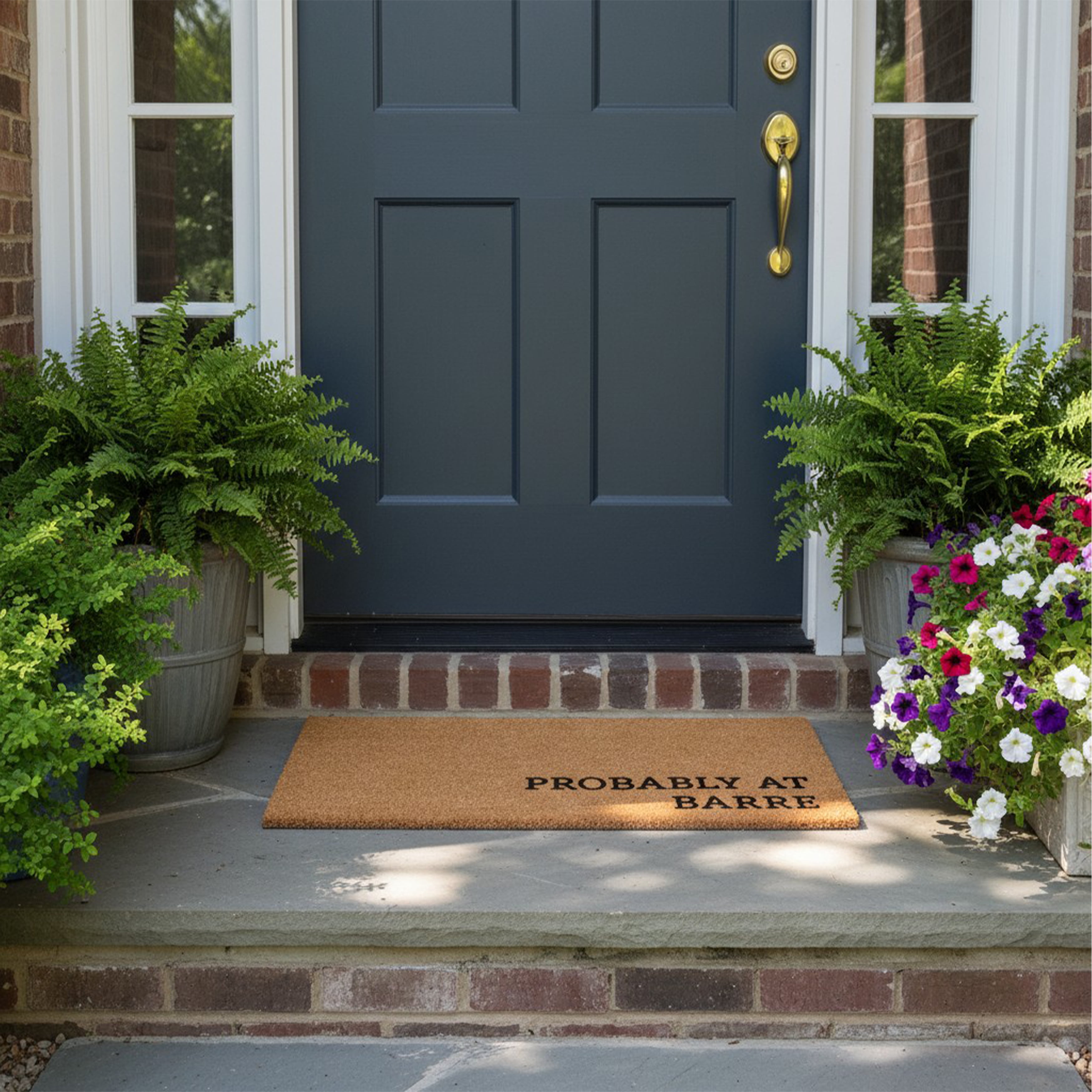Probably at Barre Non Slip Vinyl Backing, Front Door Mat, Entryway Door Mat, 24"x36"