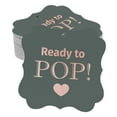thumbnail image 1 of Inkdotpot Pack Of 100 Ready To Pop Baby Shower Paper Tags DIY Craft Bracket Shape Real Rose Gold Foil Hang Tags, 1 of 6