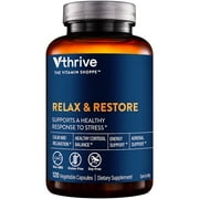 Angle View: Relax and Restore Supports a Healthy Response to Stress (120 Vegetarian Capsules)