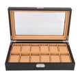 thumbnail image 1 of Caja de reloj 12 ranuras ANGGREK Organizador Vitrina para joyas y relojes, 1 of 8