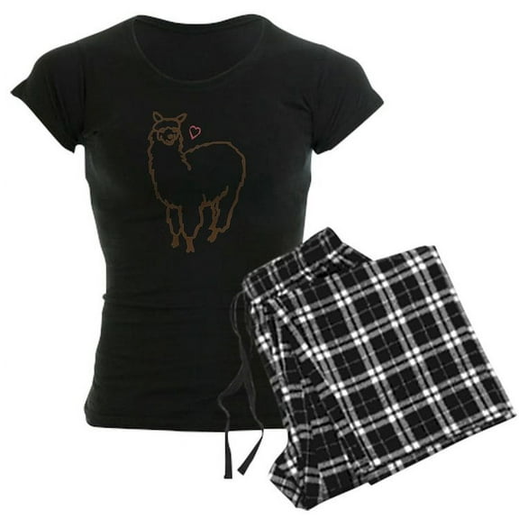 CafePress - Cute Alpaca - Women's Dark Pajamas