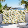 thumbnail image 3 of Throw Pillow Covers 18x18 Inch Set of 2, Yellow Lemon Waterproof Outdoor Pillow Covers, Tropical Green Leaf Pink Floral Fruit Decorative Cushion Pillowcases for Couch, Sofa, Bed, Garden, Patio, 3 of 9