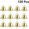 thumbnail image 5 of 120 campanas navideñas colgantes de 16 mm, mini campanas navideñas decorativas (doradas), 5 of 5