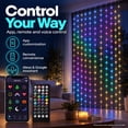 thumbnail image 5 of 540 LEDs Smart WiFi RGBW Color Changing LED Halloween Curtain Lights 5 x 6 FT Window Lights with Alexa App & Remote Control Music Sync DIY Patterns Indoor Outdoor Decor for Halloween Parties, 5 of 9
