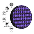 thumbnail image 4 of Gaeub purple argyle Print 14-17in Tire Cover, Spare Tire Cover, for Camper Caravan, Trailer, Car, Truck, SUV, Jeep-17 inch, 4 of 6
