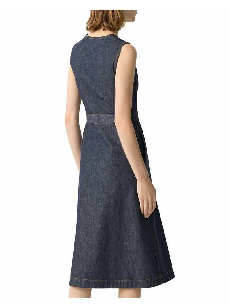 Theory womens A-Line Wrap Dress, 0, Blue - Walmart.com