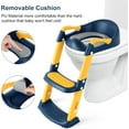 thumbnail image 6 of Toddler Toilet Seat with Step Stool Foldable Potty Training Toilet Seat, Blue Yellow, 6 of 7