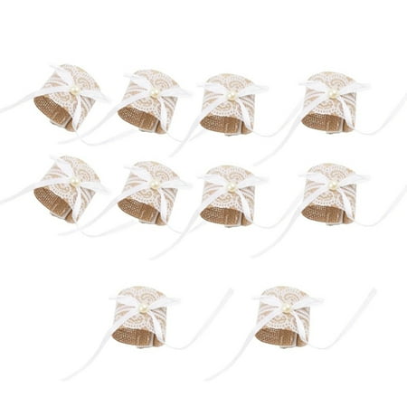 

10Pcs Lace Ring Buckle Natural Table Chair Burlap Ring Wedding Banquet Party Decoration Supplies