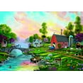 thumbnail image 2 of SUNSOUT INC - Bridge to the Farm - 500 pc Large Pieces Jigsaw Puzzle by Artist: Joshua Ben King - Finished Size 19.25" x 26.625" - MPN# 60419, 2 of 5