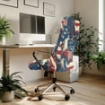 thumbnail image 3 of POLERO Eagle Flag Pattern Computer Desk Chair Protector Cover, Anti Slip Computer Chair Slipcovers Elastic All-in-One Office Chair Cover for Home Office, 3 of 7