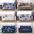 thumbnail image 2 of CHOK 2024 2 Seaters Printed Loveseat Sofa Covers Stretch Elastic Couch Slipcover Protector Removable Washable for Dining Room， Feathers, 2 of 4