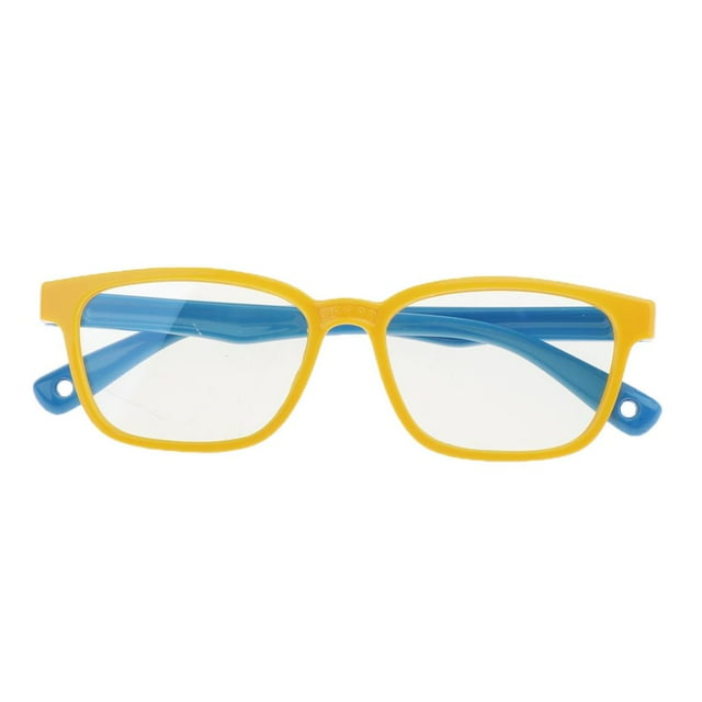HILABEE Trendy Anti-blue Light Silicone Eyeglass Children Yellow Frame Protection