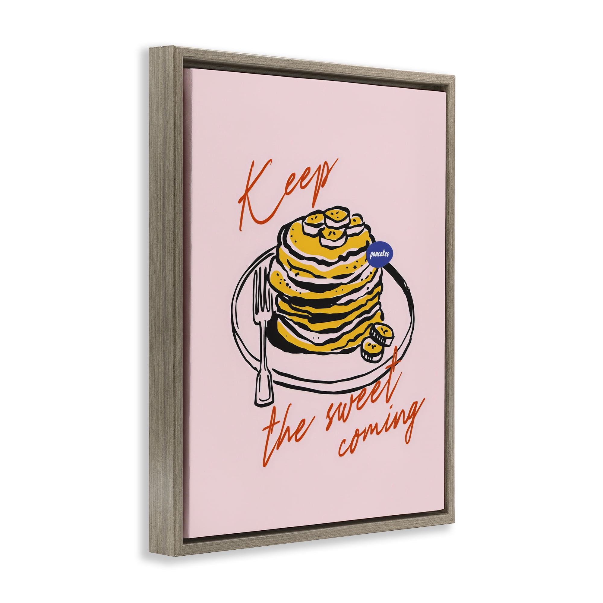 Stupell Industries Keep The Sweet Coming Brown Framed Floater Canvas Wall Art, design by The Prints Vibe