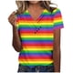thumbnail image 1 of Camiseta de Manga Corta con Cuello en V, Camiseta Larga de Moda Y Ligera para Mujeres, 1 of 4
