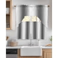 thumbnail image 2 of Grey Ombre Swag Valance and Tier Curtains 36'' Length Set, Farmhouse Modern Art Light Filtering Kitchen Curtains, Tier Curtain Valances for Bathroom/Living Room/Bedroom/Café, 2 of 6