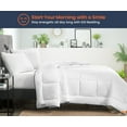 thumbnail image 2 of SGI Microfiber Comforter Set Super King Plus Size White Solid 3 Piece, 2 of 5