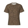 thumbnail image 3 of Naloa Brown Leopard Men's T-Shirt Sport T-shirt Men's Basic Tee Casual Men's Shirt, Round Neck, Short Sleeves - X-Large, 3 of 5