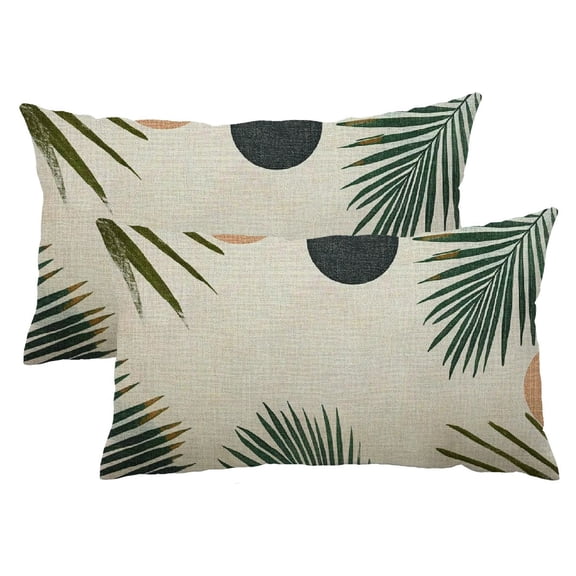Qinduosi Boho Pillow Covers 12x20 Set of 2, Mid Century Modern Throw Pillow Covers Summer Outdoor Abstact Sunset Decor Cushion Case for Bed Couch Sofa Home Decorative 12x20inch