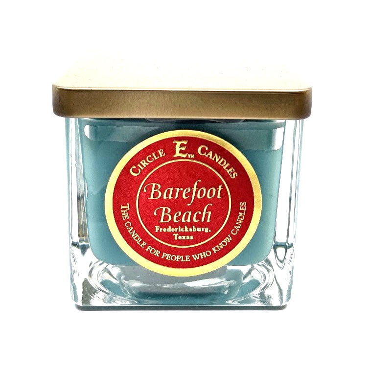 Circle E Candles, Barefoot Beach Scent, Small Size Jar Candle, 8oz, 1