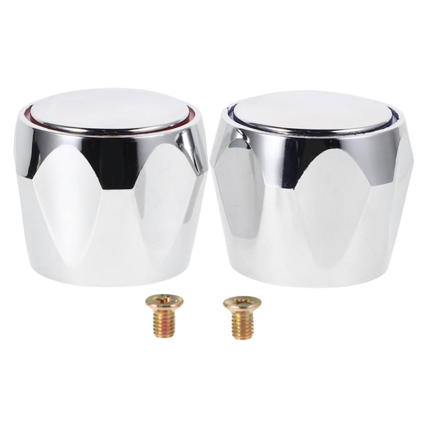 1 juego de perillas de repuesto para agua fría y caliente para grifo de ducha y bañera, kit de reemplazo con vástago cuadrado, ideal para accesorios de baño y cocina.