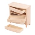 thumbnail image 1 of Mesita De Noche En Miniatura, Gabinete En Miniatura Para Casa De Muñecas, Madera Decorativa, Escala 1: 12, Hecha A Mano Para Cajas De Habitación Para Manualidades DIY, 1 of 7