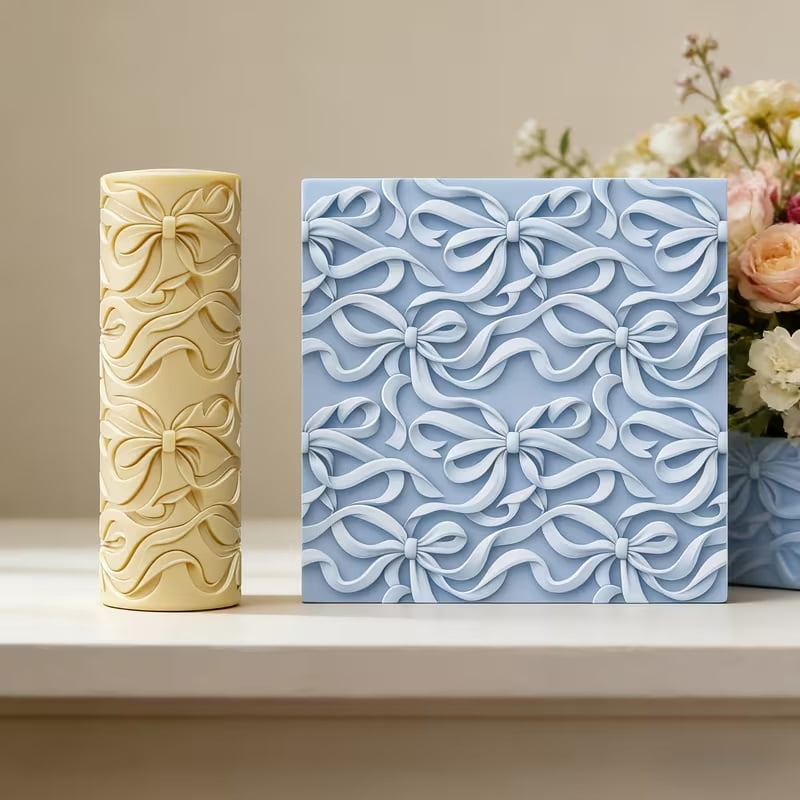 High Detailed Ribbon Texture Roller | Handmade Ceramics and Polymer Clay Tools | A must-have for DIY crafts