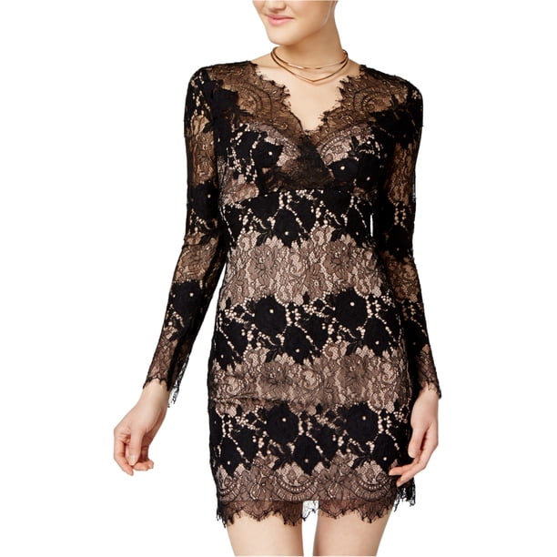 Vestido ajustado con flecos Jump Apparel para mujer negro 1/2